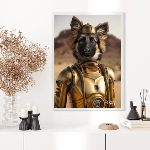 Tableau Animaux Portrait Personnalisé C-3PO
