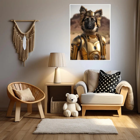 Tableau Animaux Portrait Personnalisé C-3PO