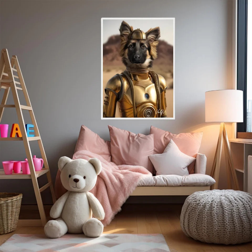 Tableau Animaux Portrait Personnalisé C-3PO