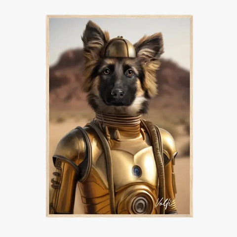 Tableau Animaux Portrait Personnalisé C-3PO