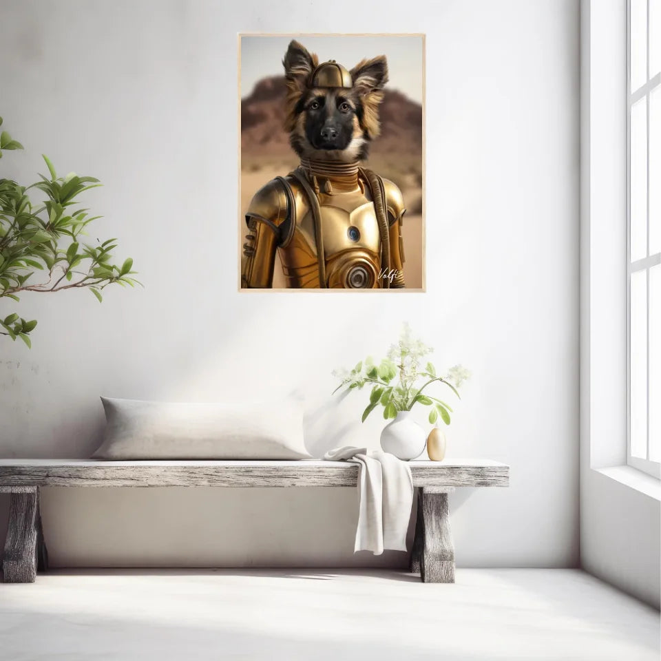 Tableau Animaux Portrait Personnalisé C-3PO