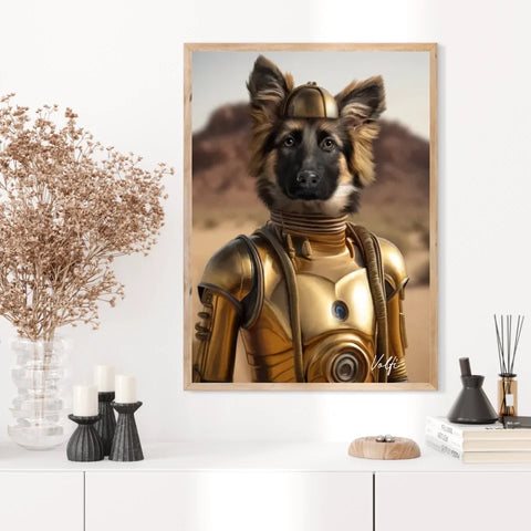 Tableau Animaux Portrait Personnalisé C-3PO