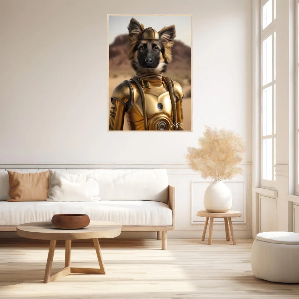 Tableau Animaux Portrait Personnalisé C-3PO