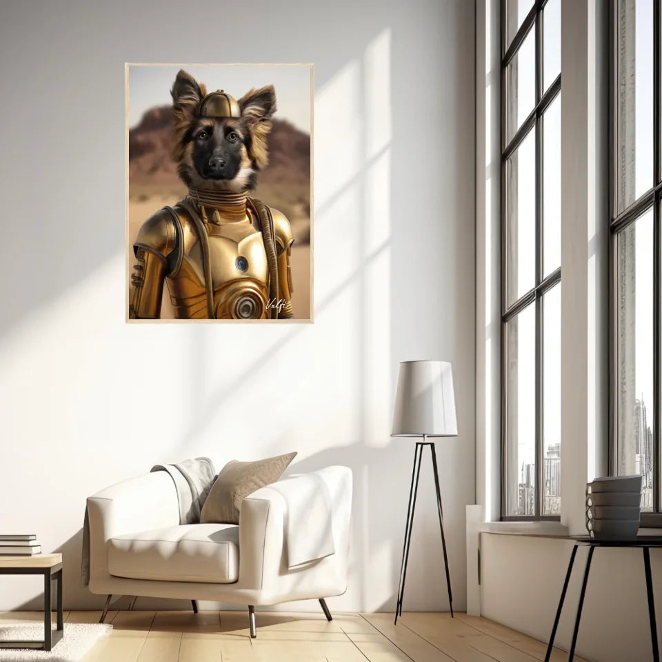 Tableau Animaux Portrait Personnalisé C-3PO