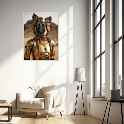 Tableau Animaux Portrait Personnalisé C-3PO