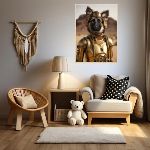 Tableau Animaux Portrait Personnalisé C-3PO