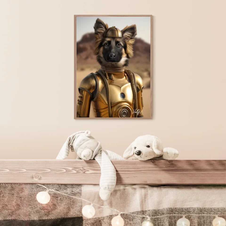 Tableau Animaux Portrait Personnalisé C-3PO
