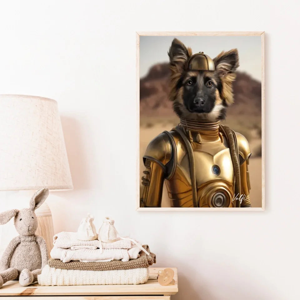 Tableau Animaux Portrait Personnalisé C-3PO
