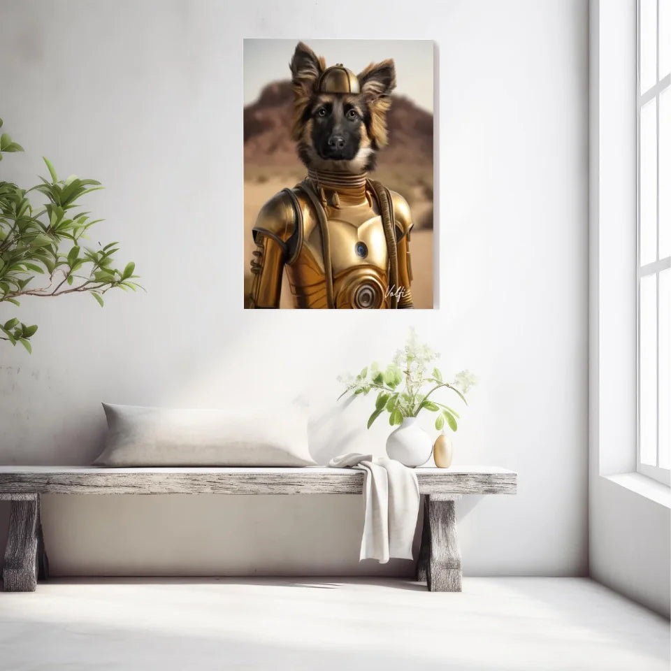 Tableau Animaux Portrait Personnalisé C-3PO