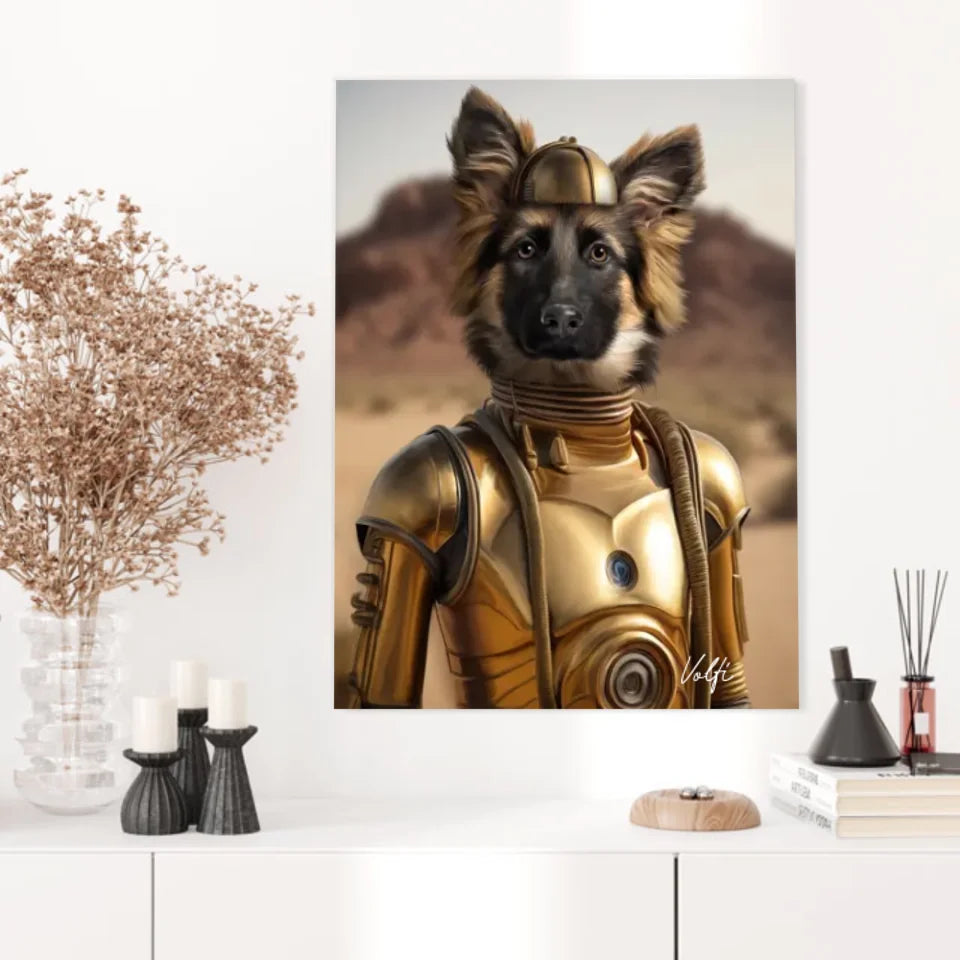 Tableau Animaux Portrait Personnalisé C-3PO