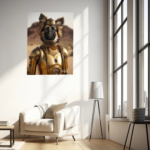 Tableau Animaux Portrait Personnalisé C-3PO