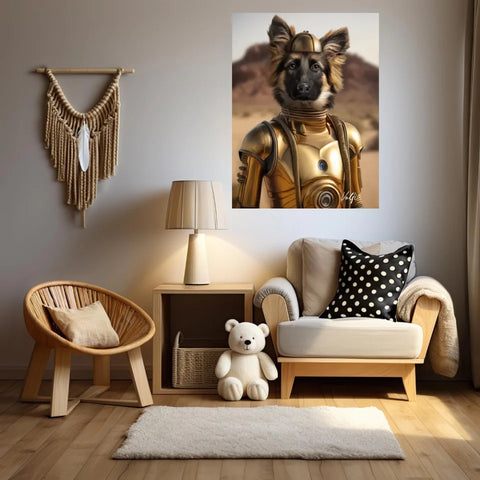 Tableau Animaux Portrait Personnalisé C-3PO