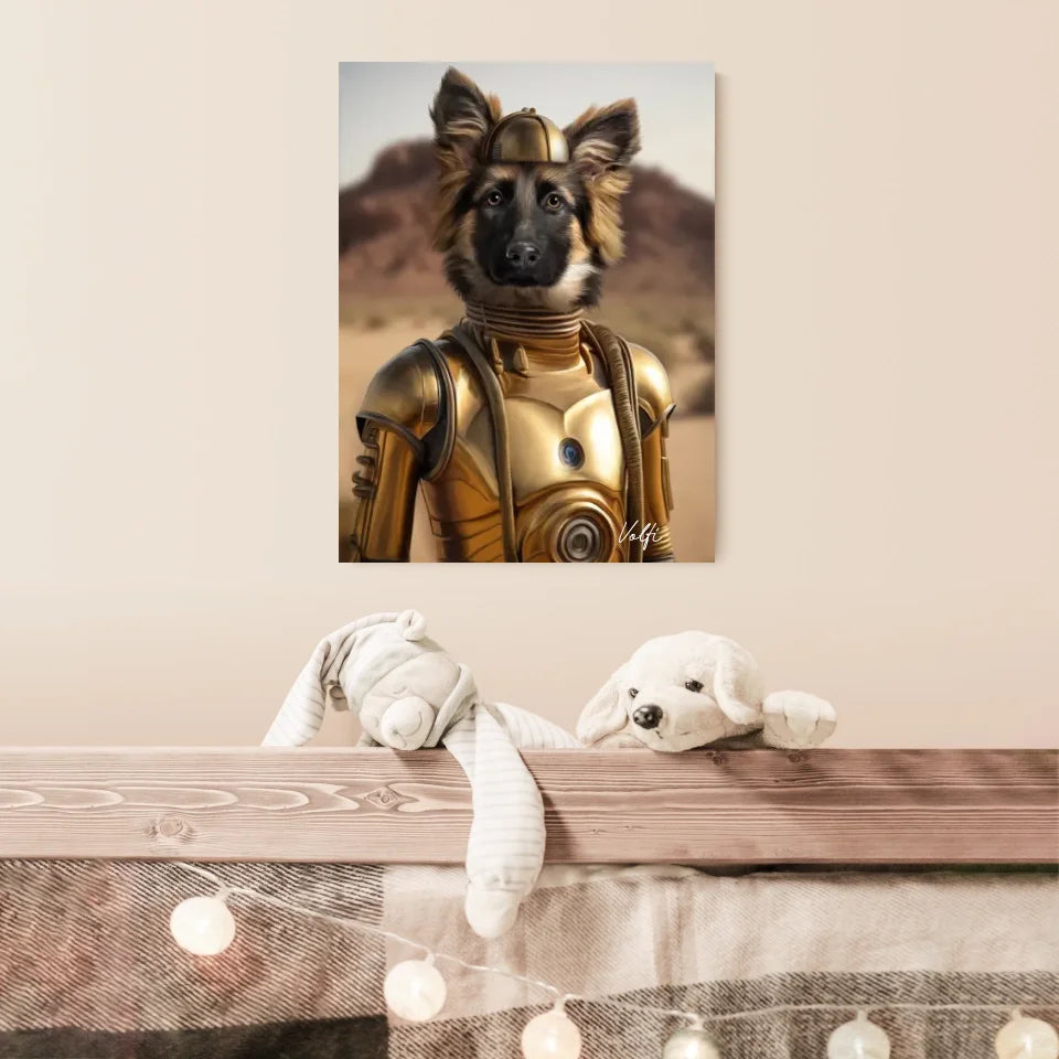 Tableau Animaux Portrait Personnalisé C-3PO