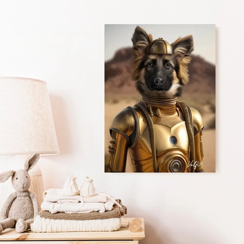Tableau Animaux Portrait Personnalisé C-3PO