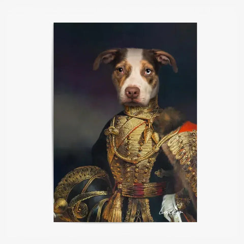 Tableau Animaux Portrait Personnalisé Renaissance Farquharson of Eastbury Dorset, 7th Hussars