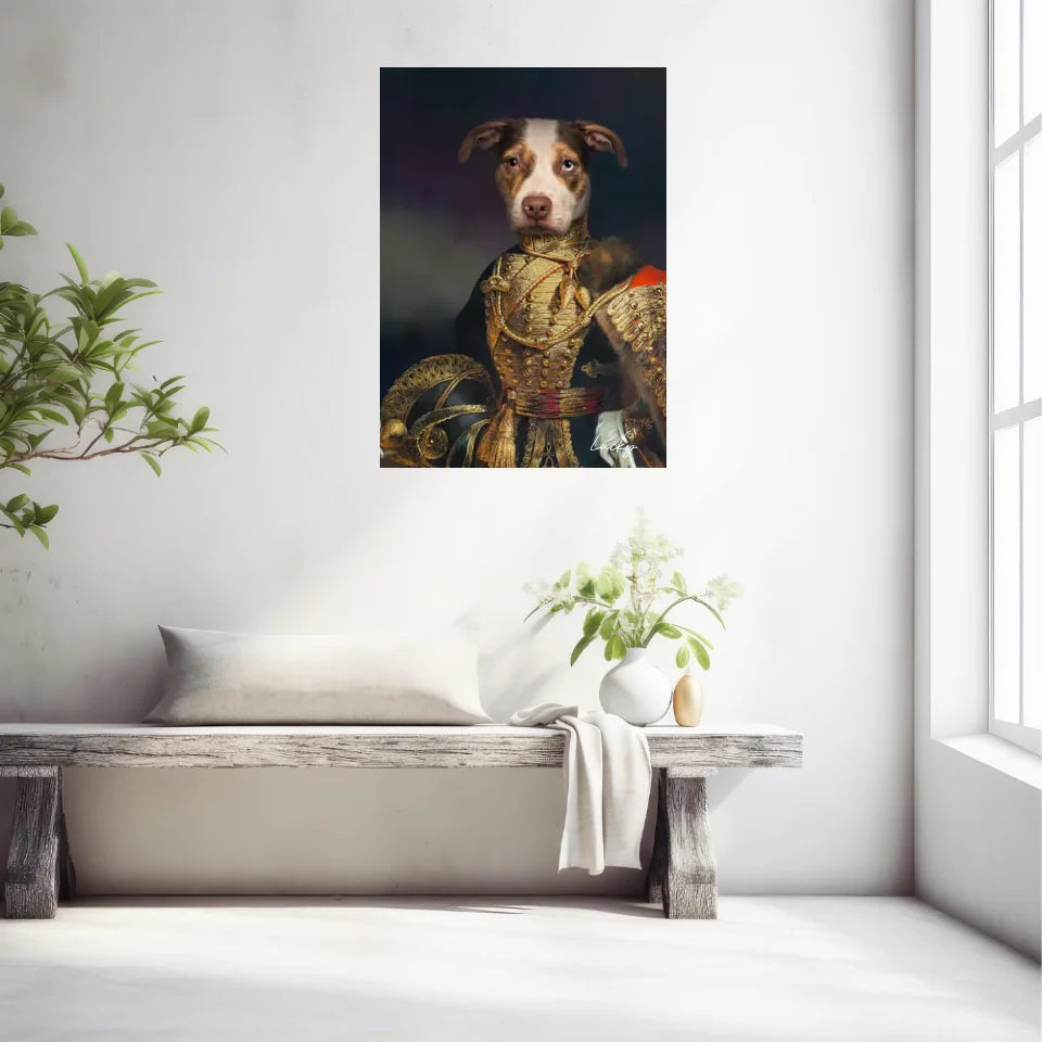 Tableau Animaux Portrait Personnalisé Renaissance Farquharson of Eastbury Dorset, 7th Hussars