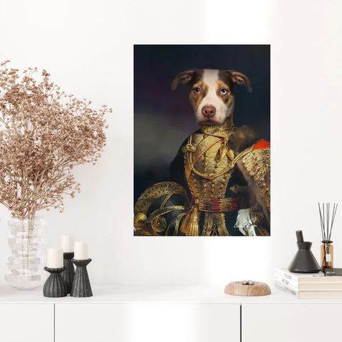 Tableau Animaux Portrait Personnalisé Renaissance Farquharson of Eastbury Dorset, 7th Hussars