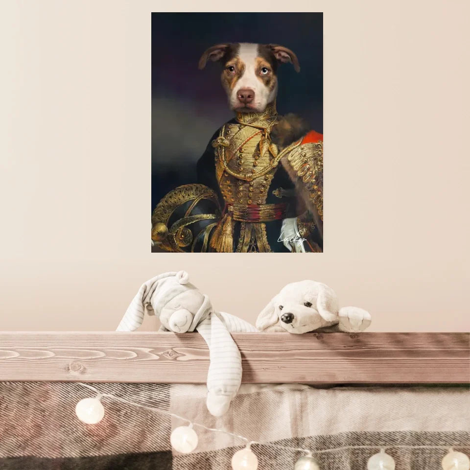 Tableau Animaux Portrait Personnalisé Renaissance Farquharson of Eastbury Dorset, 7th Hussars