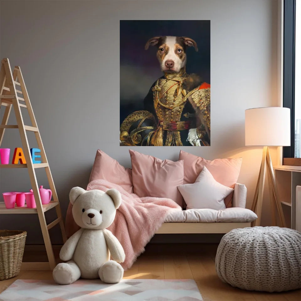Tableau Animaux Portrait Personnalisé Renaissance Farquharson of Eastbury Dorset, 7th Hussars