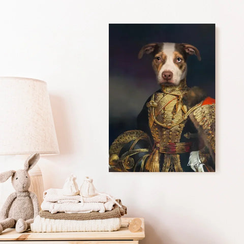 Tableau Animaux Portrait Personnalisé Renaissance Farquharson of Eastbury Dorset, 7th Hussars