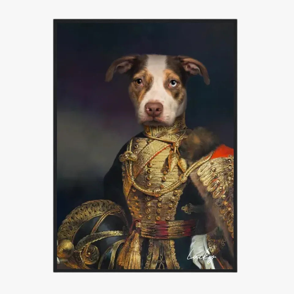 Tableau Animaux Portrait Personnalisé Renaissance Farquharson of Eastbury Dorset, 7th Hussars