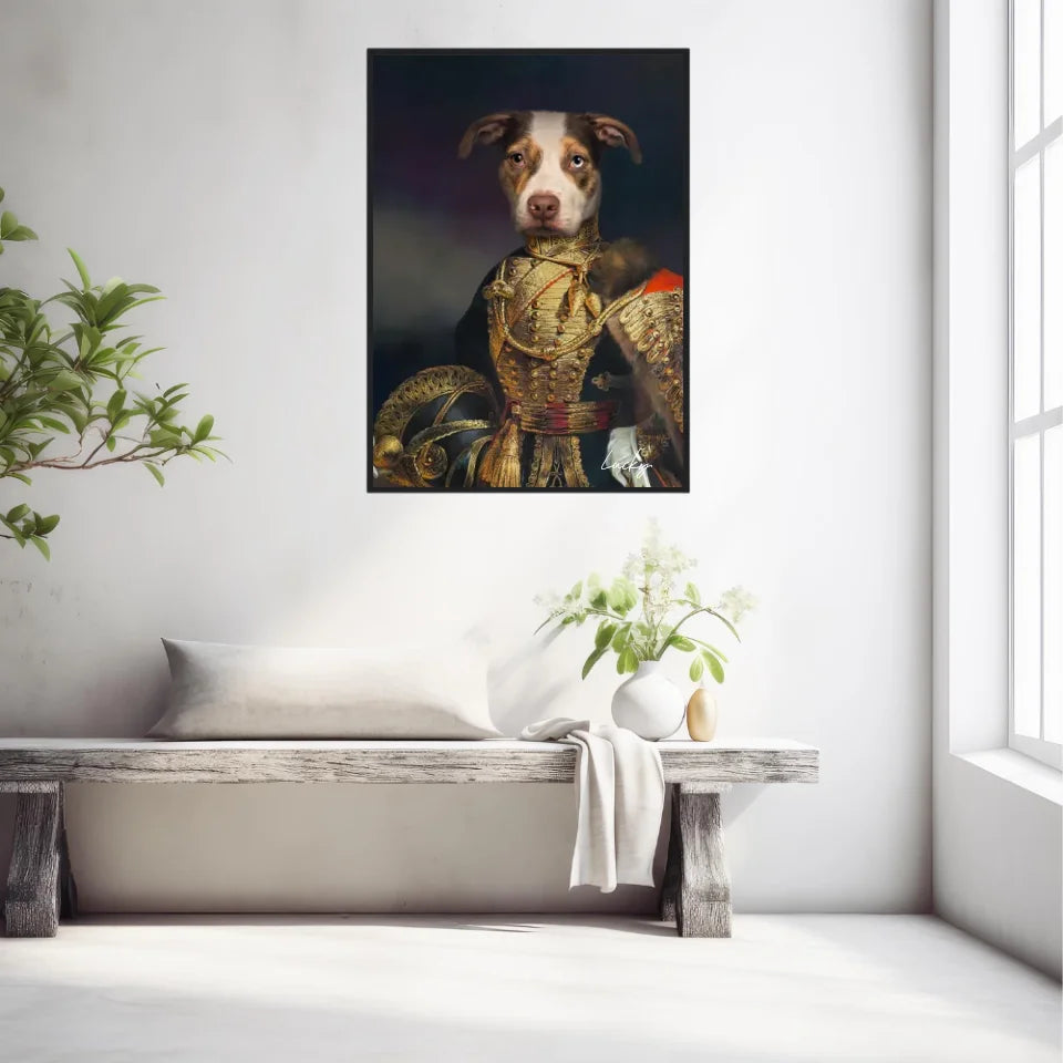 Tableau Animaux Portrait Personnalisé Renaissance Farquharson of Eastbury Dorset, 7th Hussars