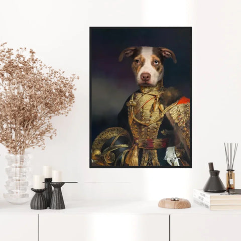 Tableau Animaux Portrait Personnalisé Renaissance Farquharson of Eastbury Dorset, 7th Hussars