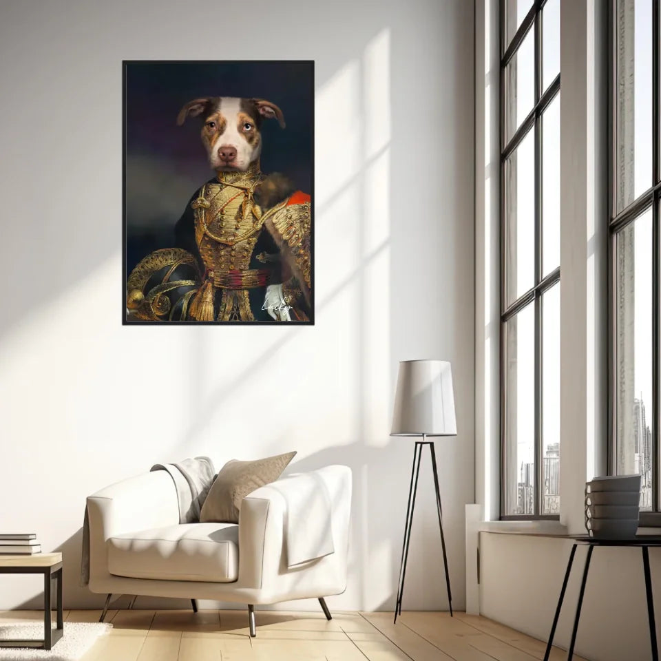 Tableau Animaux Portrait Personnalisé Renaissance Farquharson of Eastbury Dorset, 7th Hussars