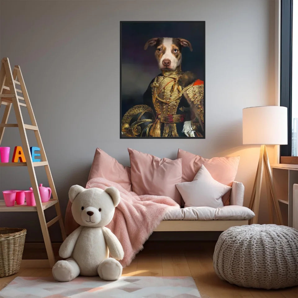 Tableau Animaux Portrait Personnalisé Renaissance Farquharson of Eastbury Dorset, 7th Hussars
