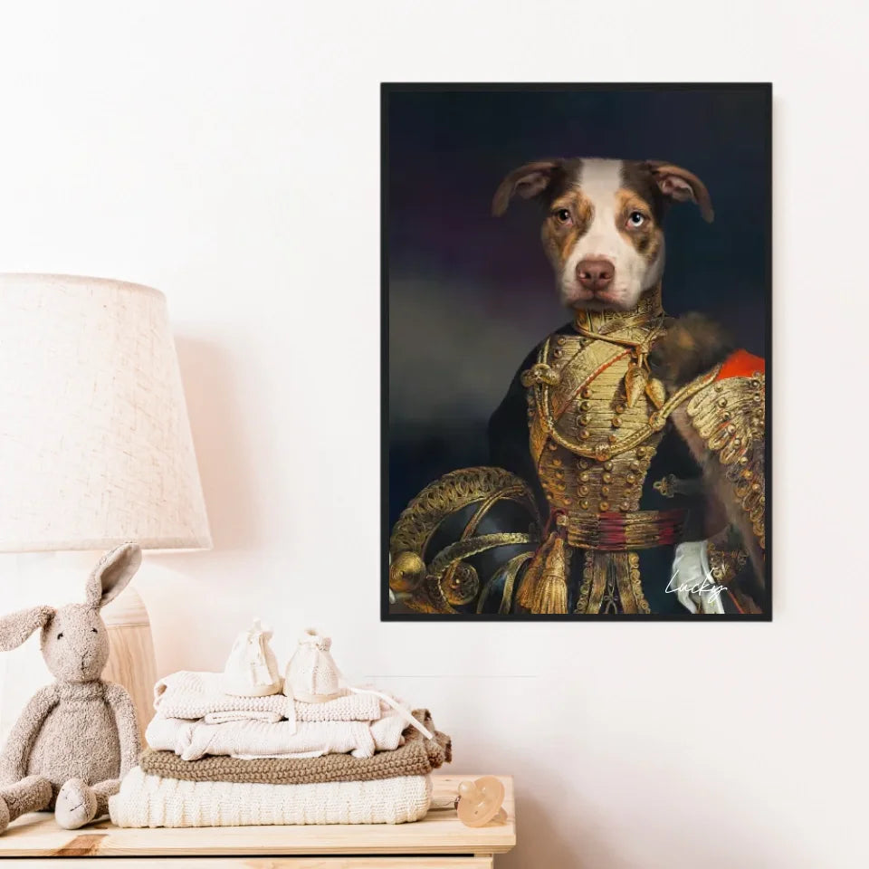 Tableau Animaux Portrait Personnalisé Renaissance Farquharson of Eastbury Dorset, 7th Hussars