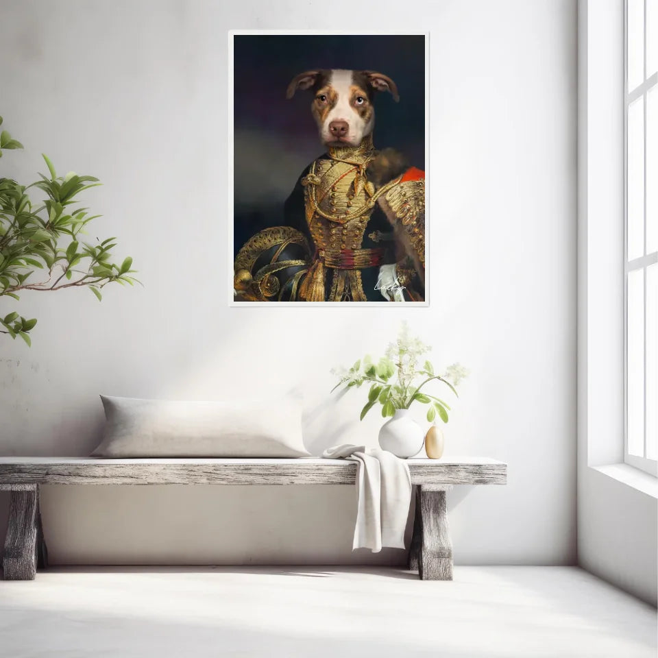 Tableau Animaux Portrait Personnalisé Renaissance Farquharson of Eastbury Dorset, 7th Hussars