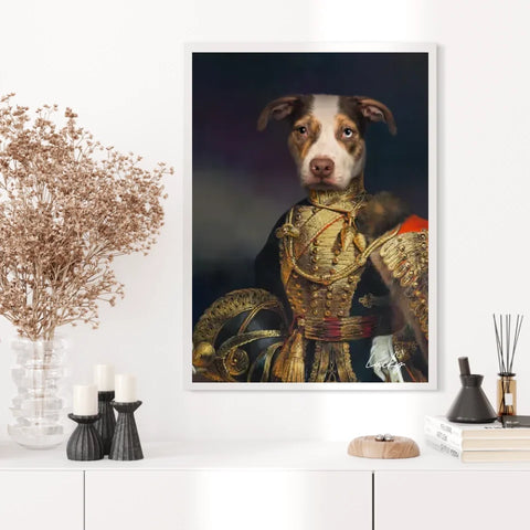 Tableau Animaux Portrait Personnalisé Renaissance Farquharson of Eastbury Dorset, 7th Hussars