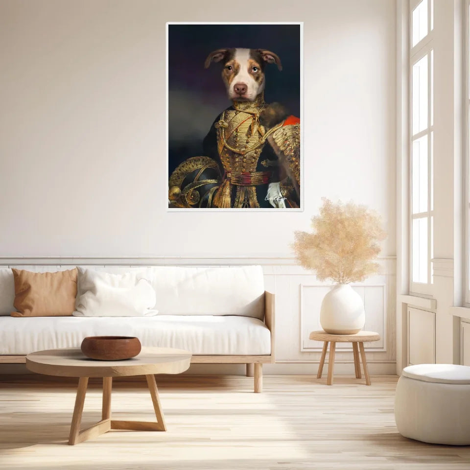 Tableau Animaux Portrait Personnalisé Renaissance Farquharson of Eastbury Dorset, 7th Hussars