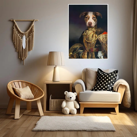 Tableau Animaux Portrait Personnalisé Renaissance Farquharson of Eastbury Dorset, 7th Hussars