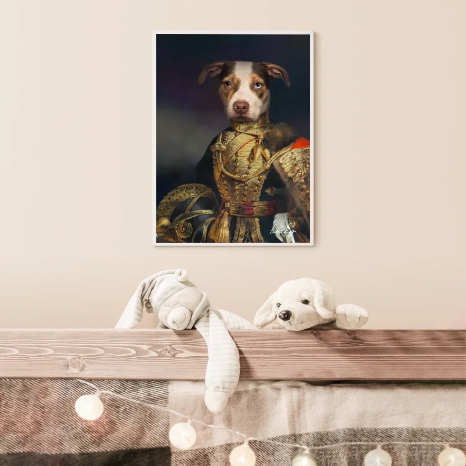 Tableau Animaux Portrait Personnalisé Renaissance Farquharson of Eastbury Dorset, 7th Hussars