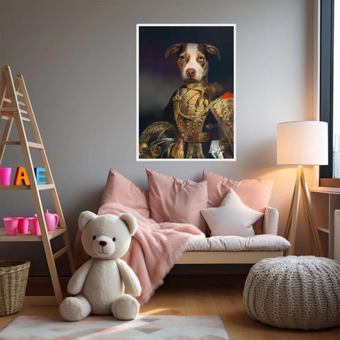 Tableau Animaux Portrait Personnalisé Renaissance Farquharson of Eastbury Dorset, 7th Hussars