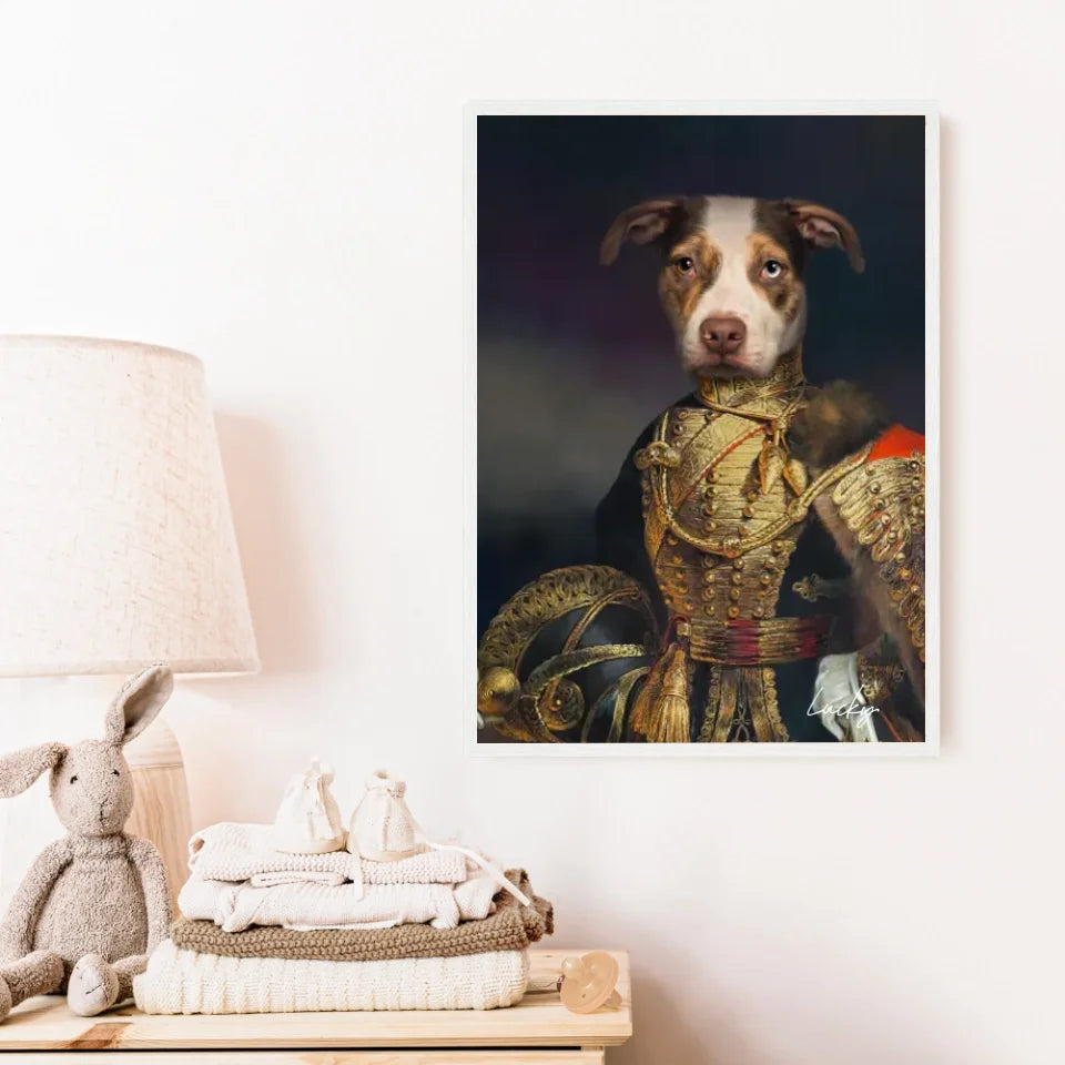 Tableau Animaux Portrait Personnalisé Renaissance Farquharson of Eastbury Dorset, 7th Hussars