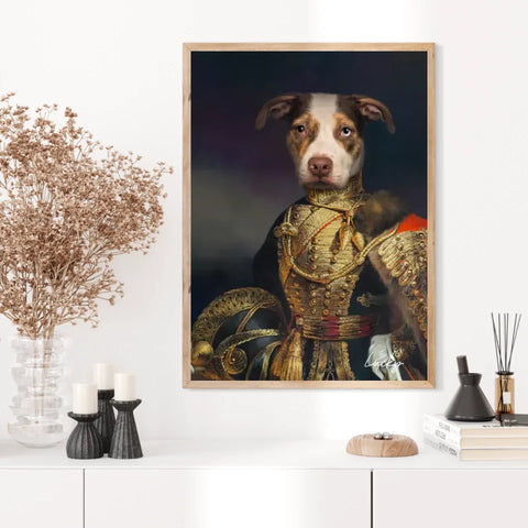 Tableau Animaux Portrait Personnalisé Renaissance Farquharson of Eastbury Dorset, 7th Hussars