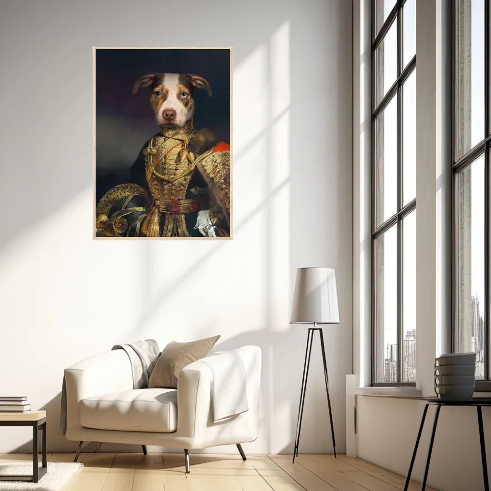 Tableau Animaux Portrait Personnalisé Renaissance Farquharson of Eastbury Dorset, 7th Hussars