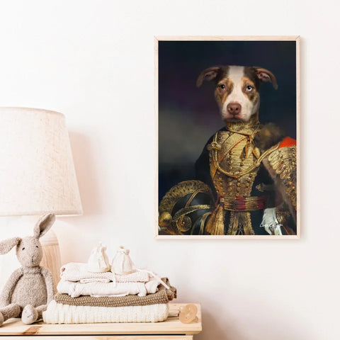 Tableau Animaux Portrait Personnalisé Renaissance Farquharson of Eastbury Dorset, 7th Hussars