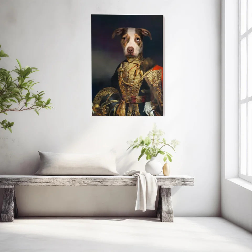 Tableau Animaux Portrait Personnalisé Renaissance Farquharson of Eastbury Dorset, 7th Hussars
