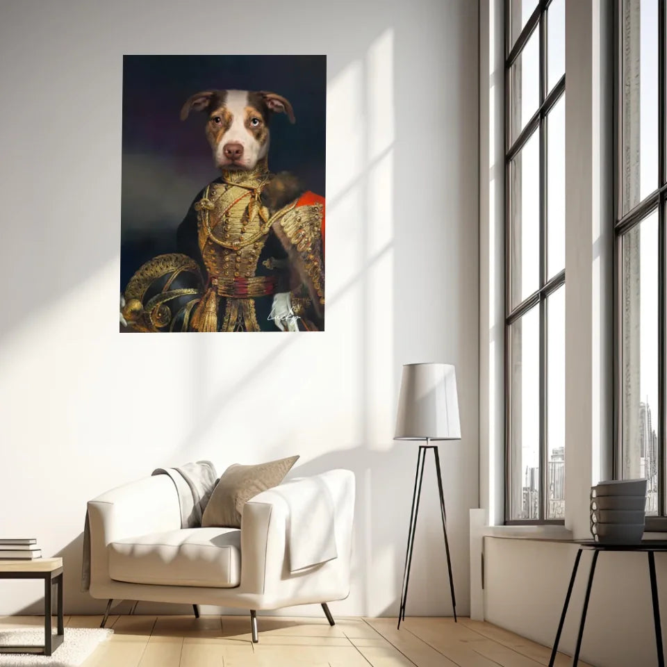 Tableau Animaux Portrait Personnalisé Renaissance Farquharson of Eastbury Dorset, 7th Hussars