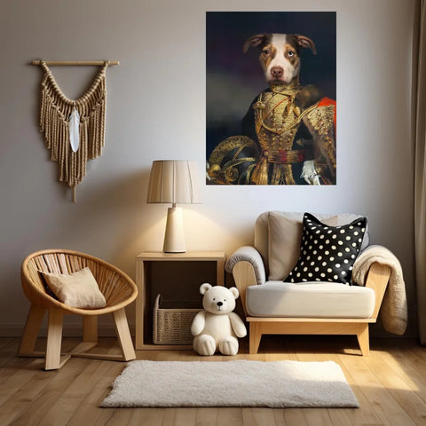 Tableau Animaux Portrait Personnalisé Renaissance Farquharson of Eastbury Dorset, 7th Hussars