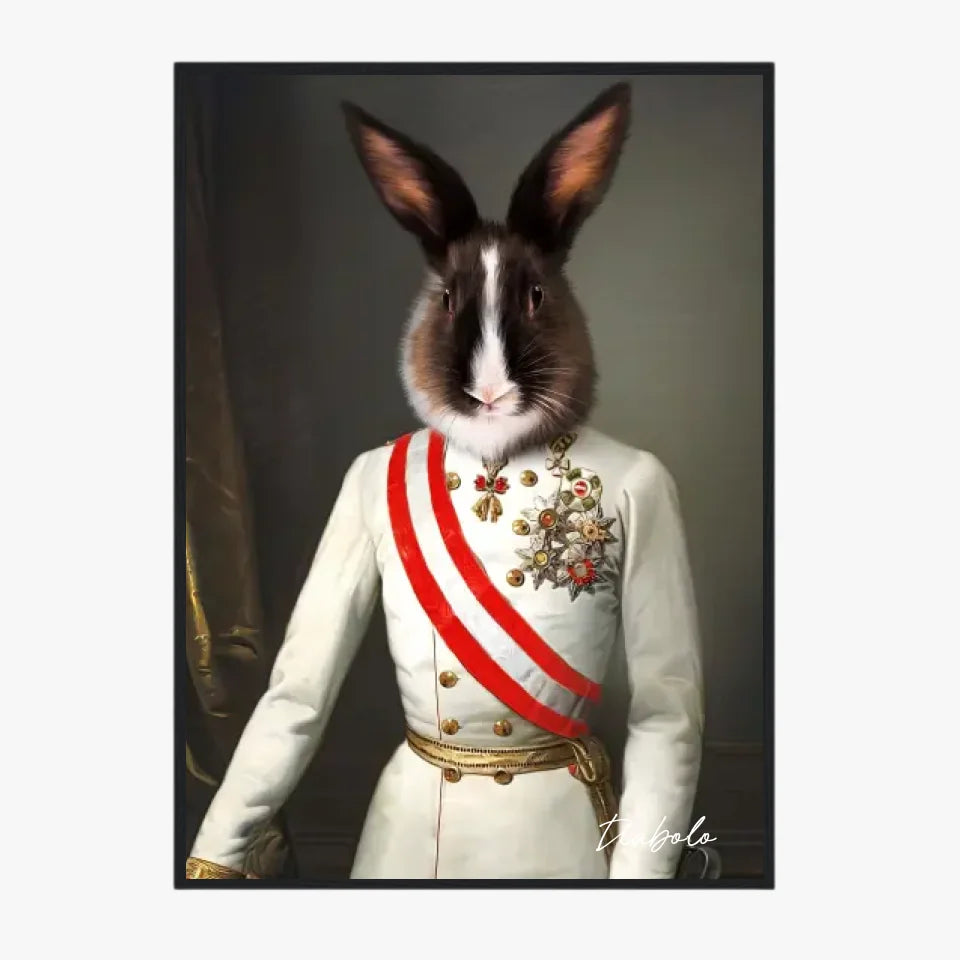 Tableau Animaux Portrait Personnalisé Renaissance François-Joseph Ier empereur d'Autriche