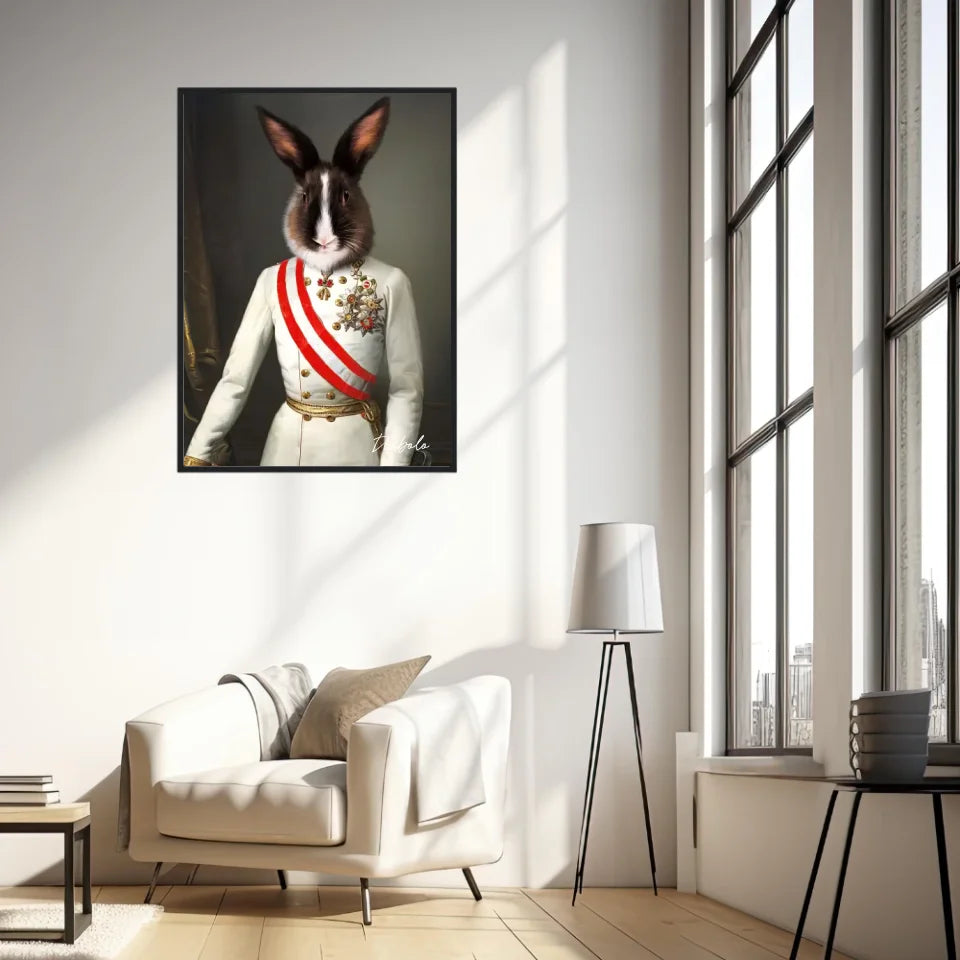 Tableau Animaux Portrait Personnalisé Renaissance François-Joseph Ier empereur d'Autriche