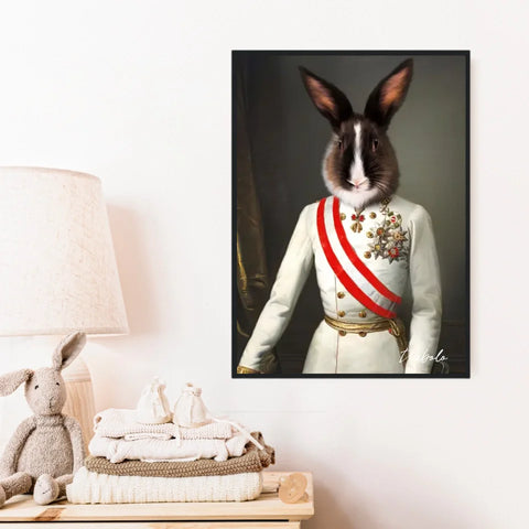 Tableau Animaux Portrait Personnalisé Renaissance François-Joseph Ier empereur d'Autriche