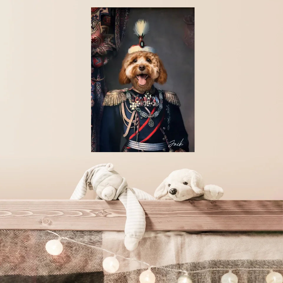 Tableau Animaux Portrait Personnalisé Renaissance Alexandre de Battenberg Prince de Bulgarie