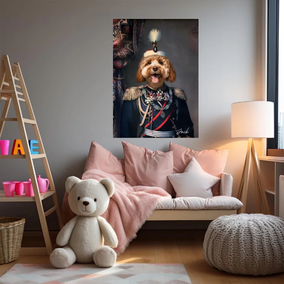 Tableau Animaux Portrait Personnalisé Renaissance Alexandre de Battenberg Prince de Bulgarie