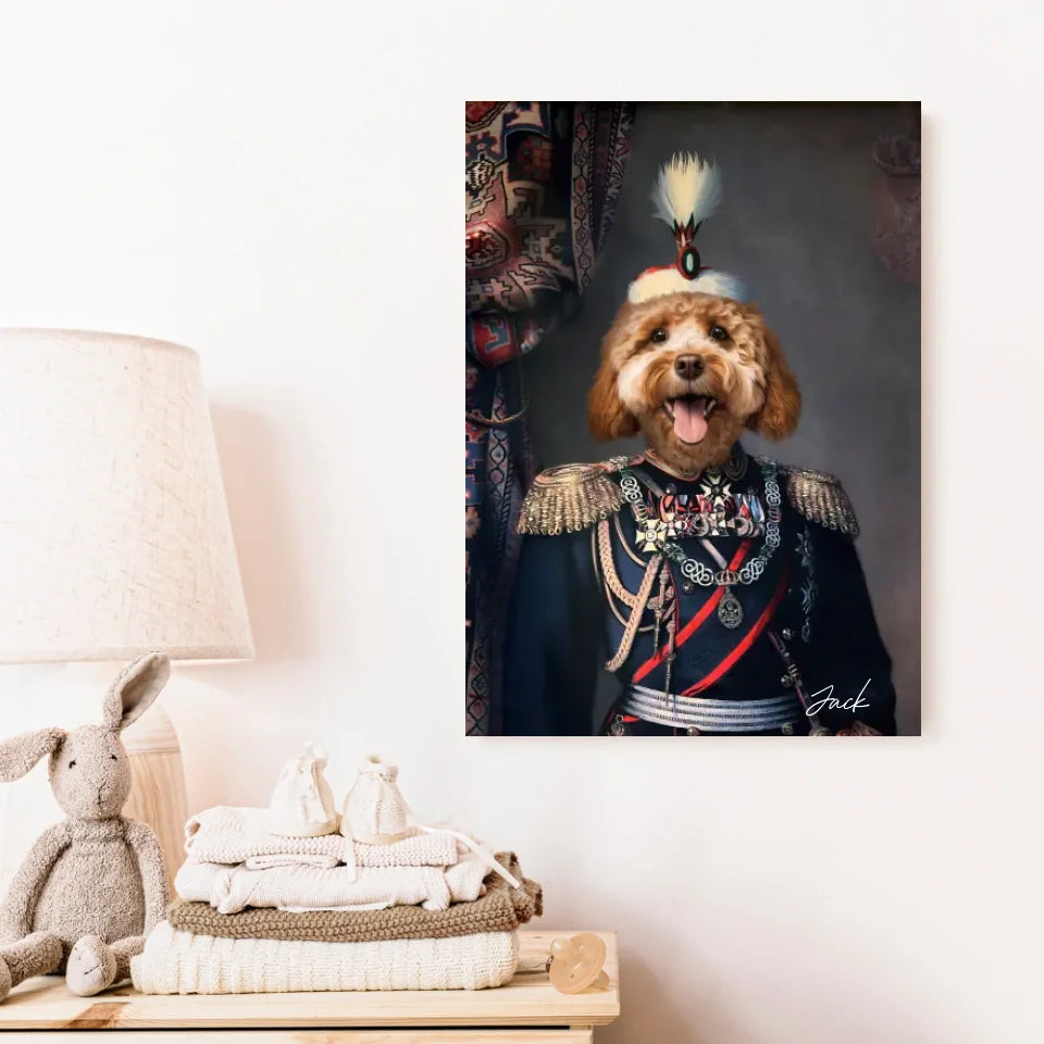 Tableau Animaux Portrait Personnalisé Renaissance Alexandre de Battenberg Prince de Bulgarie