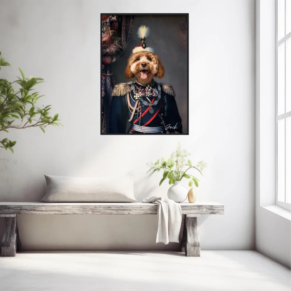 Tableau Animaux Portrait Personnalisé Renaissance Alexandre de Battenberg Prince de Bulgarie